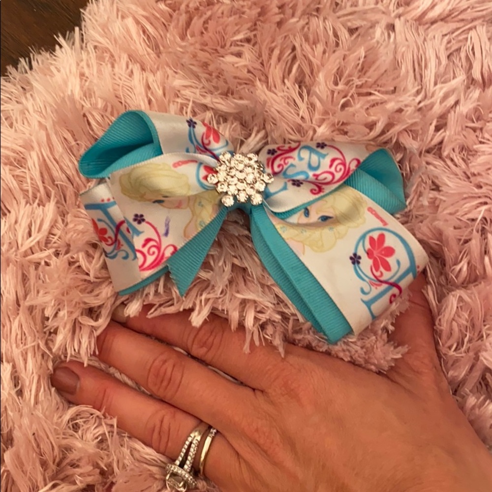 Girls elsa hair bow